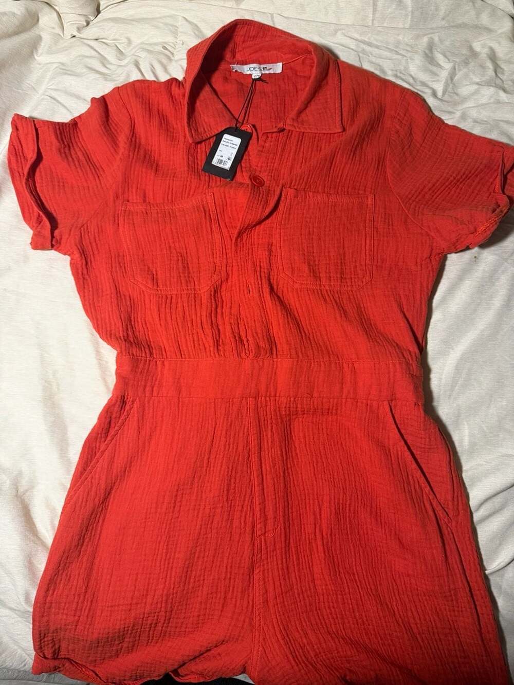 Joe's Jeans Gauze Romper in Valiant Poppy Size M